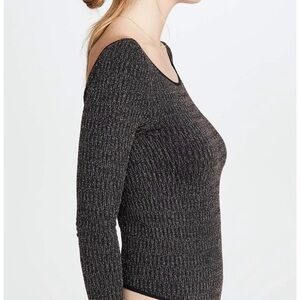 Free People Sprinkled in Gold Thong Bodysuit